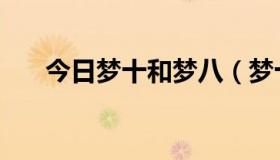 今日梦十和梦八（梦十和梦一比如何）