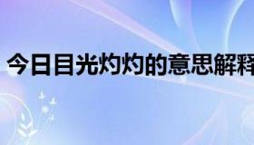 今日目光灼灼的意思解释（目光灼灼的意思）