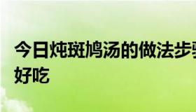 今日炖斑鸠汤的做法步骤图，炖斑鸠汤怎么做好吃