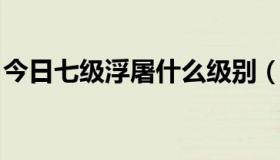 今日七级浮屠什么级别（七级浮屠 什么意思）