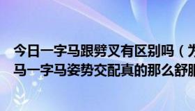 今日一字马跟劈叉有区别吗（为什么老公喜欢看我劈叉一字马一字马姿势交配真的那么舒服吗）