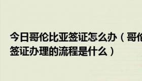 今日哥伦比亚签证怎么办（哥伦比亚签证如何办理哥伦比亚签证办理的流程是什么）