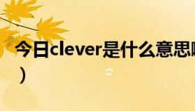 今日clever是什么意思啊（clever是什么意思）