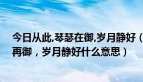 今日从此,琴瑟在御,岁月静好（终身所约，永结为好，琴瑟再御，岁月静好什么意思）