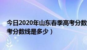 今日2020年山东春季高考分数线公布（2020年山东春季高考分数线是多少）