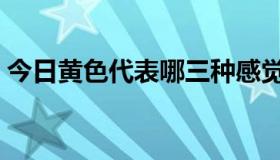 今日黄色代表哪三种感觉（黄色代表的意义）