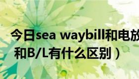 今日sea waybill和电放的区别（sea waybill 和B/L有什么区别）