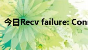 今日Recv failure: Connection was reset