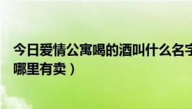 今日爱情公寓喝的酒叫什么名字（爱情公寓里喝的是什么酒哪里有卖）