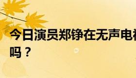 今日演员郑铮在无声电视连续剧中扮演冯太太吗？