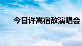 今日许嵩宿敌演唱会（许嵩宿敌歌词）