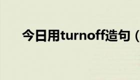 今日用turnoff造句（用turnoff造句）