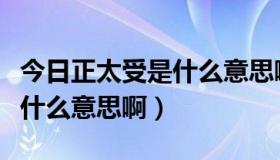 今日正太受是什么意思啊网络用语（正太受是什么意思啊）