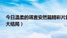 今日温柔的谎言安然篇精彩片段（求“温柔的谎言安然篇”大结局）