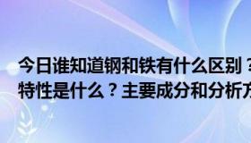 今日谁知道钢和铁有什么区别？铁是怎样炼成的？钢和铁的特性是什么？主要成分和分析方法是什么？