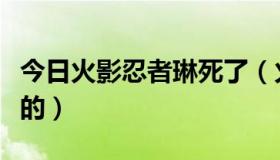 今日火影忍者琳死了（火影忍者中琳是怎么死的）