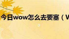 今日wow怎么去要塞（WOW怎么去永恒岛）