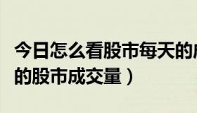 今日怎么看股市每天的成交量（如何查看每天的股市成交量）