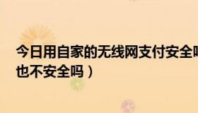 今日用自家的无线网支付安全吗（只在家里使用网银支付，也不安全吗）