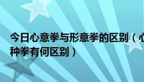 今日心意拳与形意拳的区别（心意把，心意拳，形意拳，三种拳有何区别）