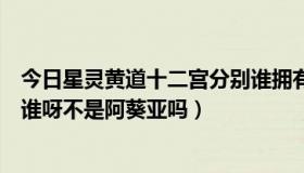 今日星灵黄道十二宫分别谁拥有过（黄道十二宫星灵之首是谁呀不是阿葵亚吗）