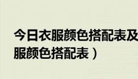 今日衣服颜色搭配表及效果图片2020年（衣服颜色搭配表）