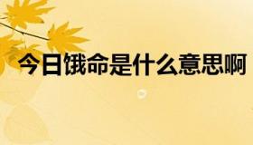 今日饿命是什么意思啊（ems什么意思啊）