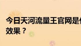 今日天河流量王官网是什么？怎么知道刷站的效果？