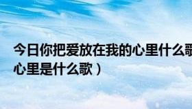 今日你把爱放在我的心里什么歌（就让我爱你，把你放在我心里是什么歌）