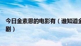 今日金素恩的电影有（谁知道金素恩还演过什么电影或电视剧）