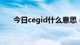 今日cegid什么意思（GID 什么意思）