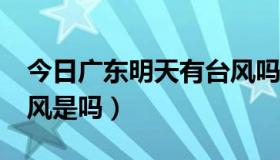 今日广东明天有台风吗?（听说广东明天有台风是吗）