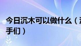 今日沉木可以做什么（沉木有什么作用啊，高手们）