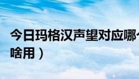 今日玛格汉声望对应哪个副本（玛格汉声望有啥用）