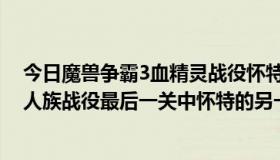 今日魔兽争霸3血精灵战役怀特的另一条腿（魔兽冰封王座人族战役最后一关中怀特的另一条腿有什么用）