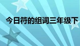 今日符的组词三年级下（符的组词怎么写）