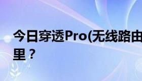 今日穿透Pro(无线路由破解专业版)词典在哪里？