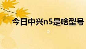 今日中兴n5是啥型号（中兴n5怎么样）