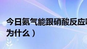 今日氨气能跟硝酸反应吗（硝酸能否氧化氨气为什么）