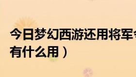 今日梦幻西游还用将军令吗（梦幻西游将军令有什么用）