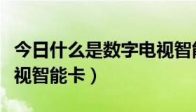 今日什么是数字电视智能卡座（什么是数字电视智能卡）