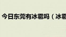 今日东莞有冰雹吗（冰雹掉在东莞什么地方）