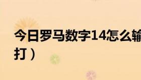 今日罗马数字14怎么输入（罗马数字13怎么打）