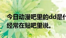 今日动漫吧里的dd是什么意思？我觉得别人经常在贴吧里说。