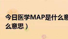 今日医学MAP是什么意思啊（医学上MAP什么意思）