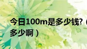 今日100m是多少钱?（现在100M空间收费多少啊）