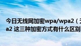 今日无线网加密wpa/wpa2（无线路由器中 WEP wpa wpa2 这三种加密方式有什么区别）