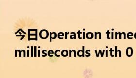 今日Operation timed out after 150010 milliseconds with 0 bytes received