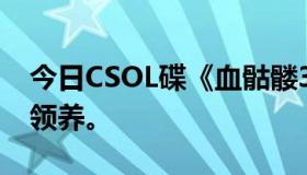 今日CSOL碟《血骷髅3》值得买吗？14点前领养。