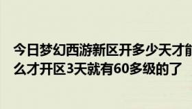 今日梦幻西游新区开多少天才能挤进去（梦幻西游新服为什么才开区3天就有60多级的了    他们是怎么冲的）